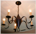 5 Arm Pennsylvania German Dual Cone Chandelier