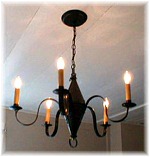 5 Arm Small Pennsylvania German Dual Cone Chandelier