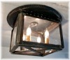 9 x 6 Interior Salem Ceiling Flush Quad Candle Ceiling Tavern Lantern