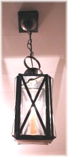 4x9 ceiling mounted pendent banded copper-brass-pewter-tin-lanterns